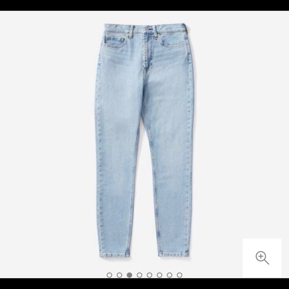 Everlane high rise skinny jeans light wash